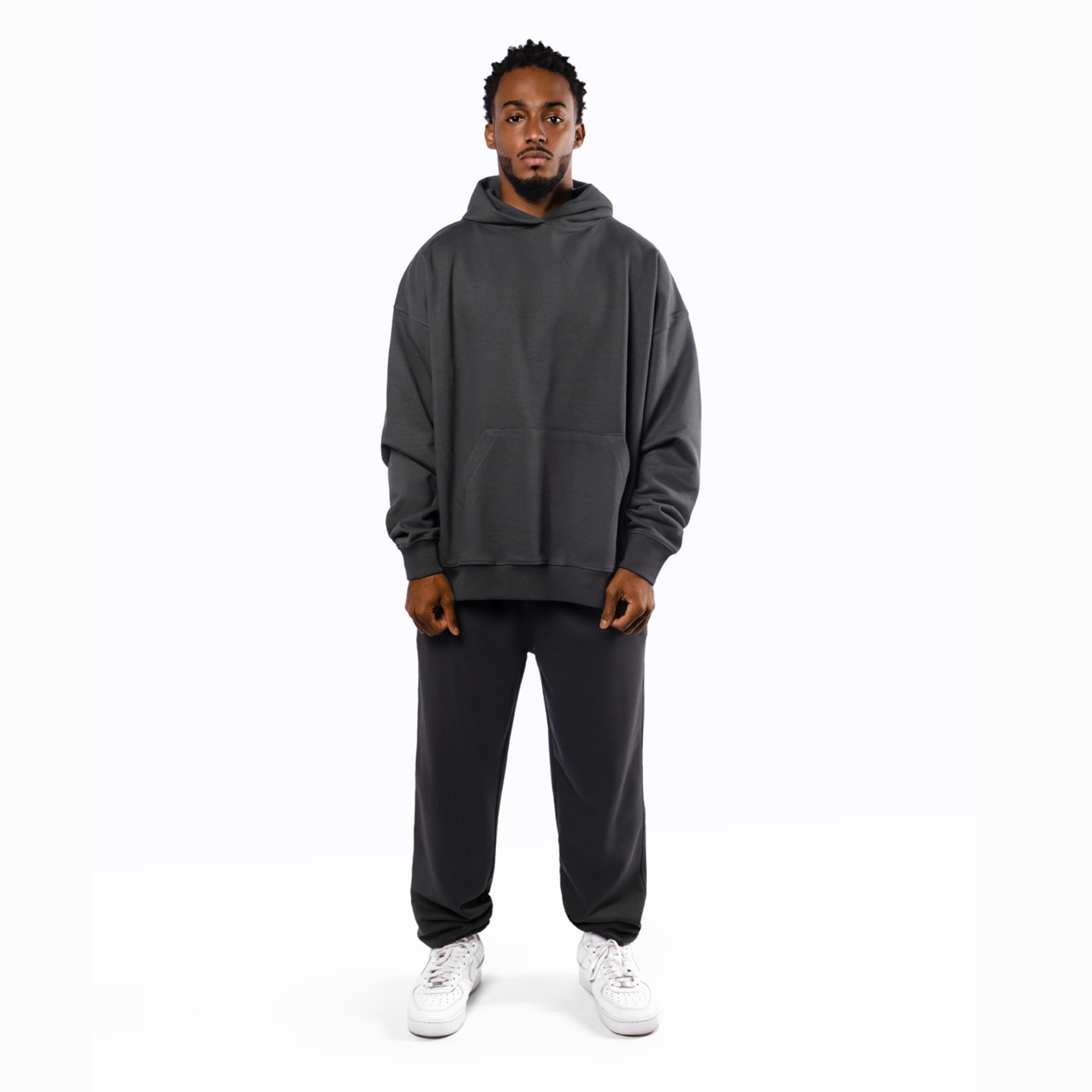 PRINTED HOODIE IN GREY UNISEX