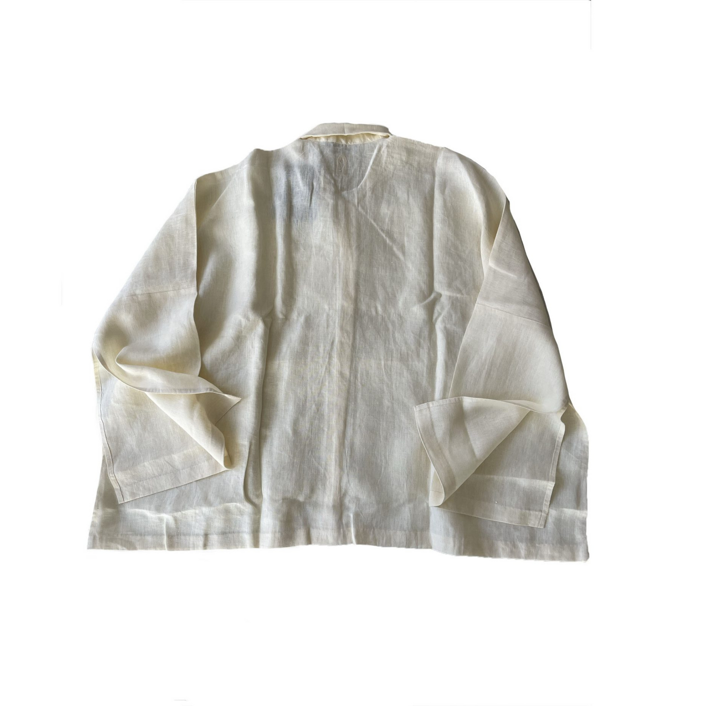 WOMEN WHITE LINEN LONG SLEEVE SHIRT