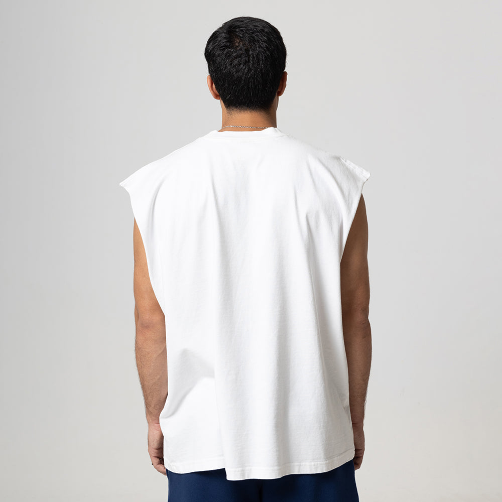 REALSELF SLEEVESLESS LOGO OVERSIZED