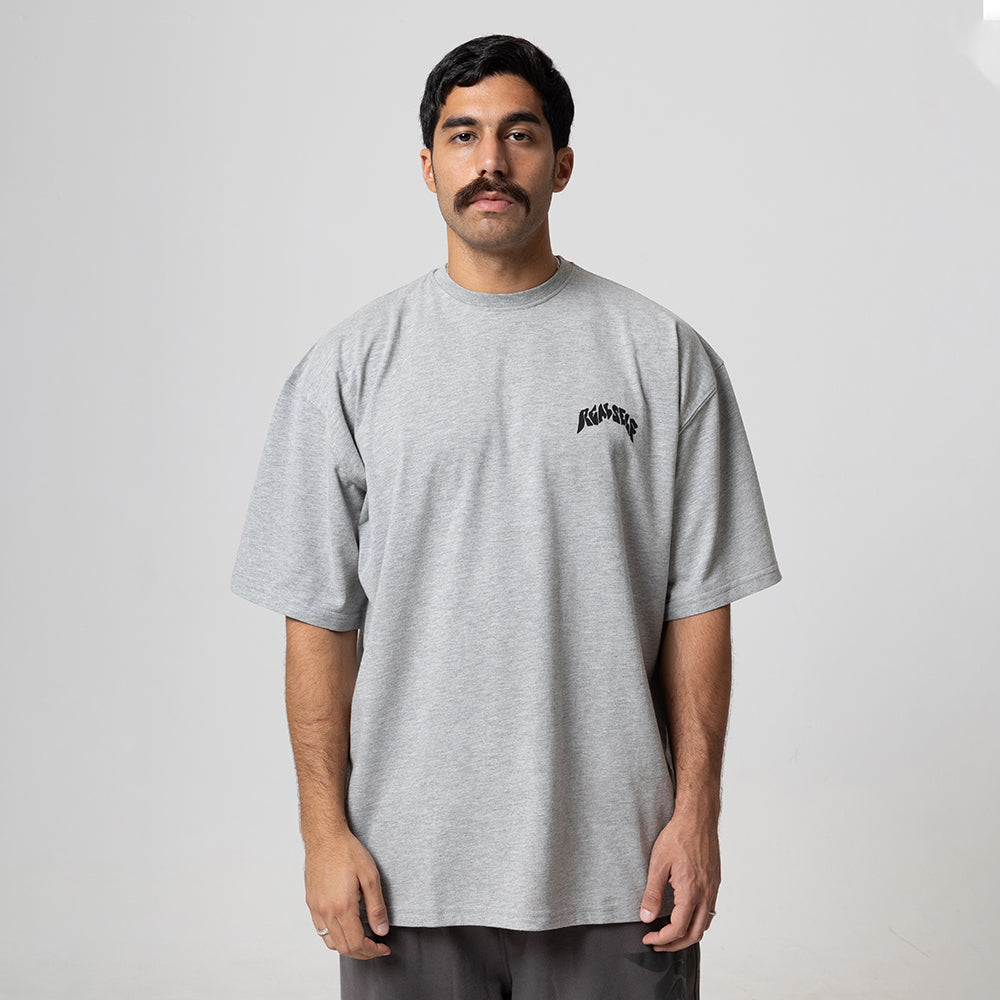 REALSELF LOGO OVERSIZED GREY TSHIRT