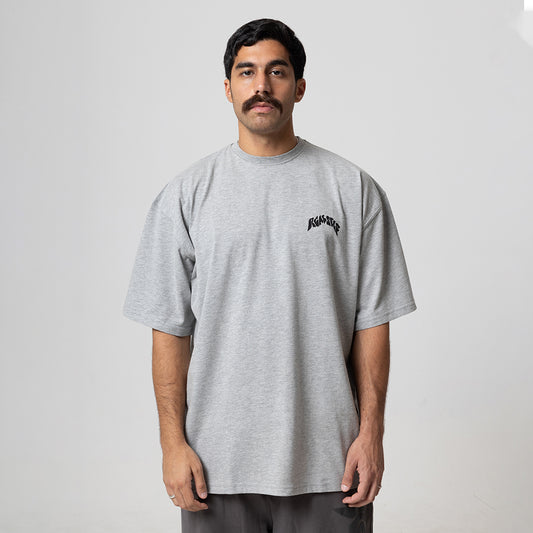 REALSELF LOGO OVERSIZED GREY TSHIRT