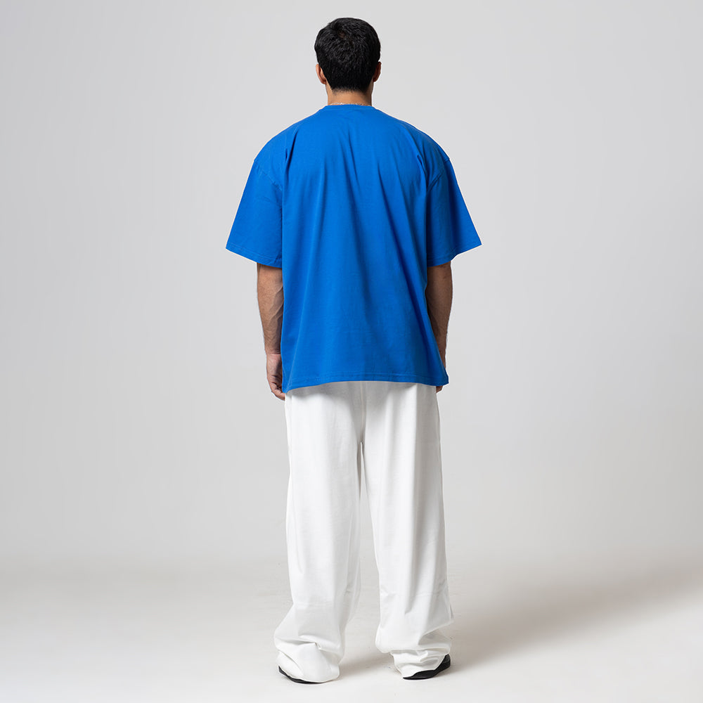REALSELF EMBROIDERY LOGO WIDE LEG JOGGING PANTS