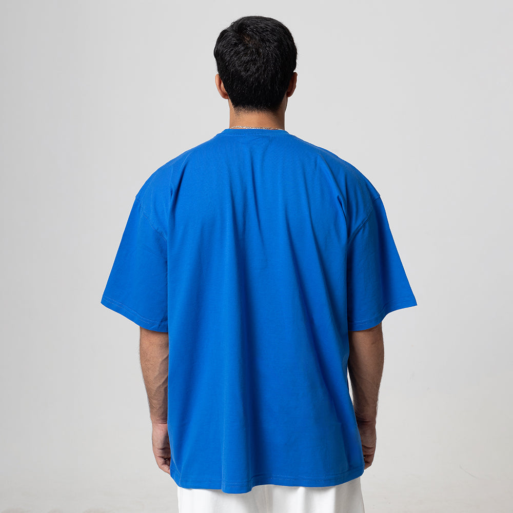 REALSELF LOGO OVERSIZED BLUE TSHIRT