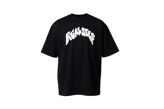 ROUND LOGO BLACK OVERSIZED T-SHIRT