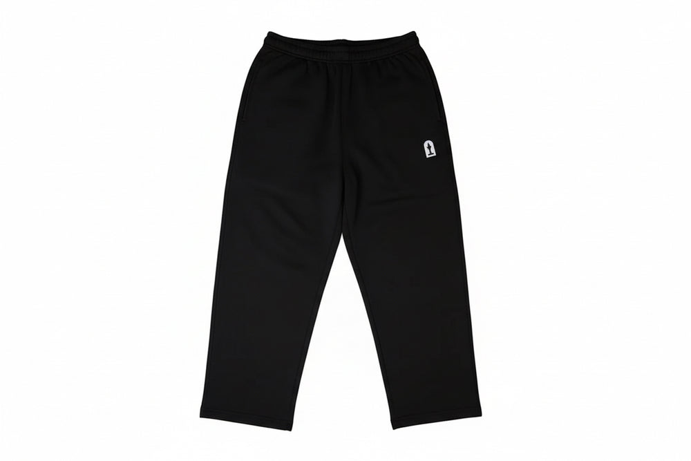 Classic Black Terry Cotton Sweatpants