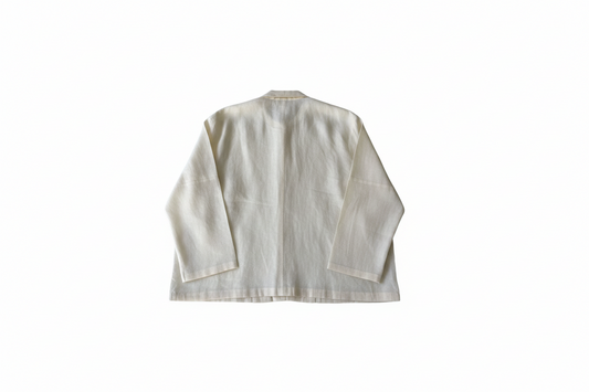 WOMEN WHITE LINEN LONG SLEEVE SHIRT
