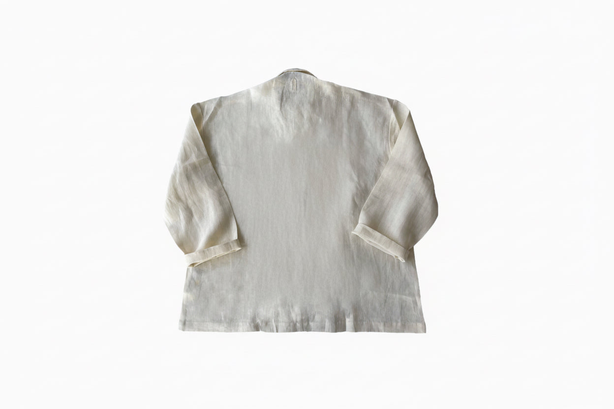 LINEN LONG WHITE SLEEVE SHIRT