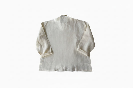 LINEN LONG WHITE SLEEVE SHIRT