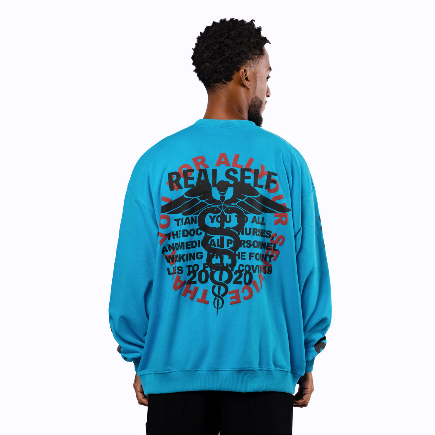 PRINTED BLUE CREWNECK UNISEX