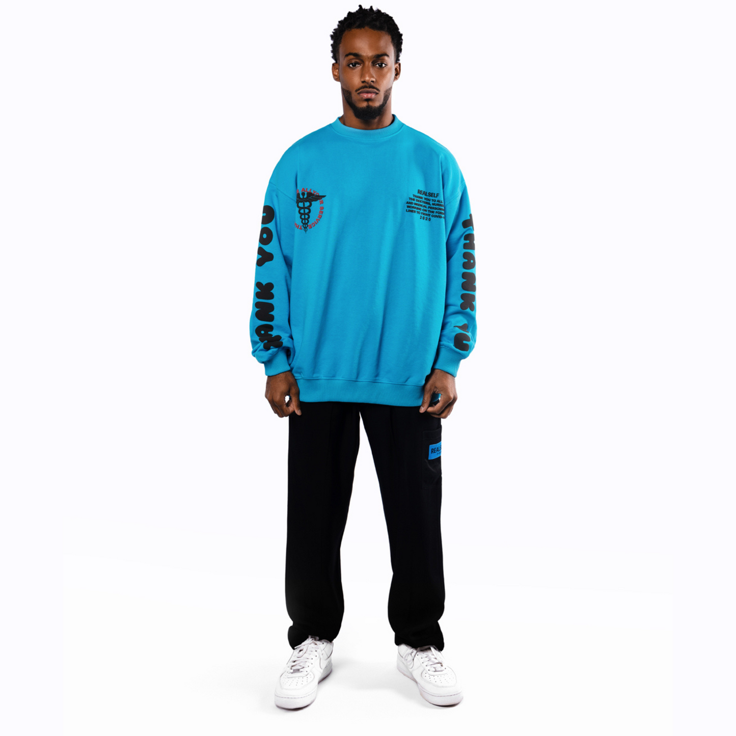 PRINTED BLUE CREWNECK UNISEX