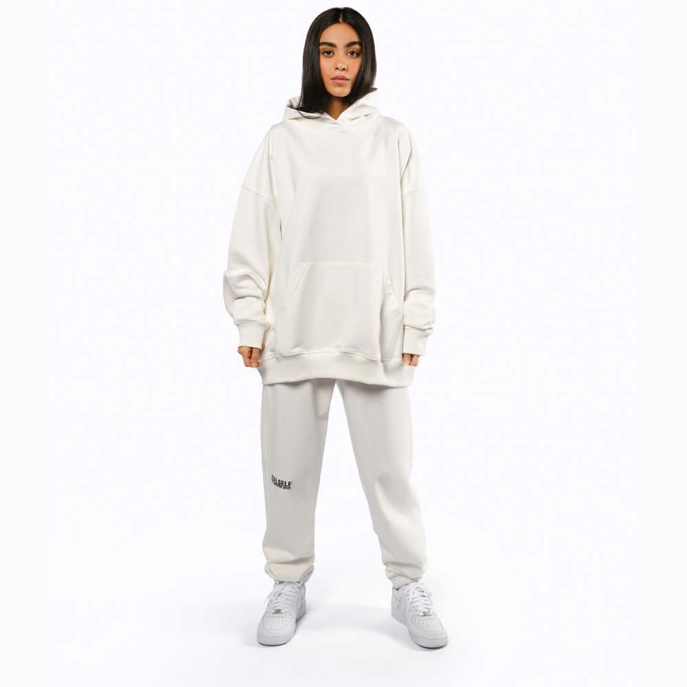 PRINTED WHITE HOODIE