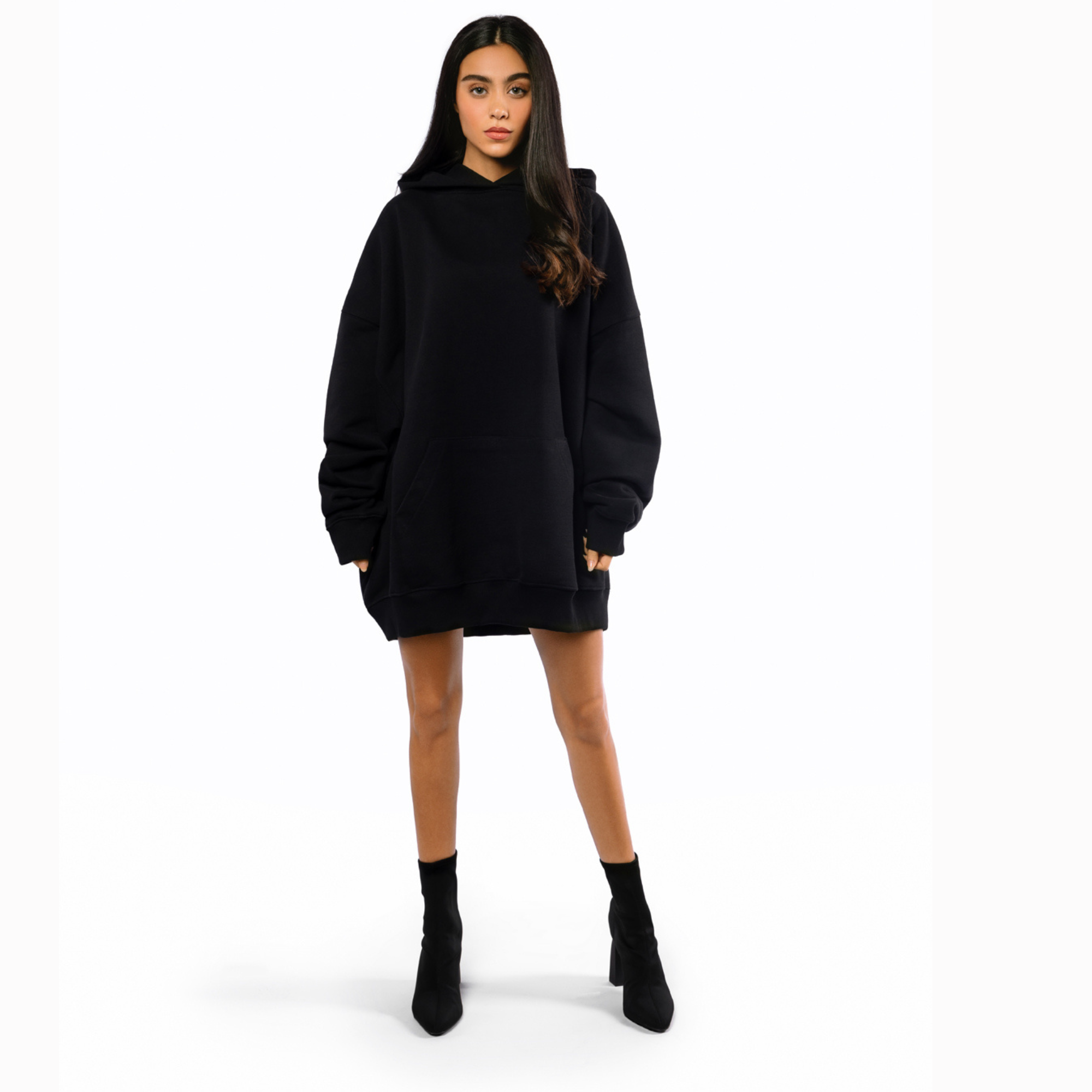 PRINTED BLACK HOODIE