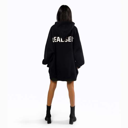 PRINTED BLACK HOODIE