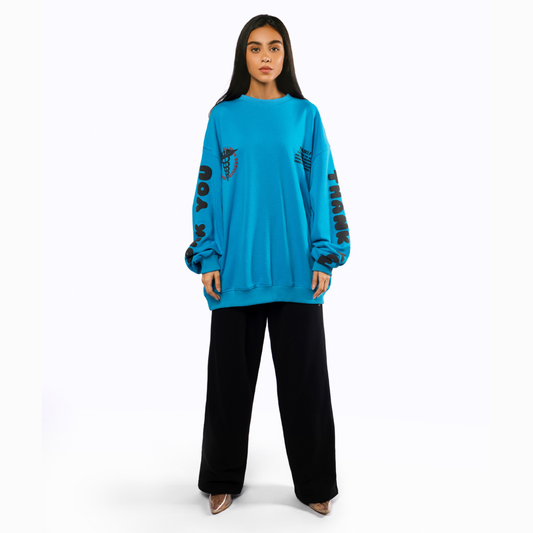 PRINTED BLUE CREWNECK UNISEX