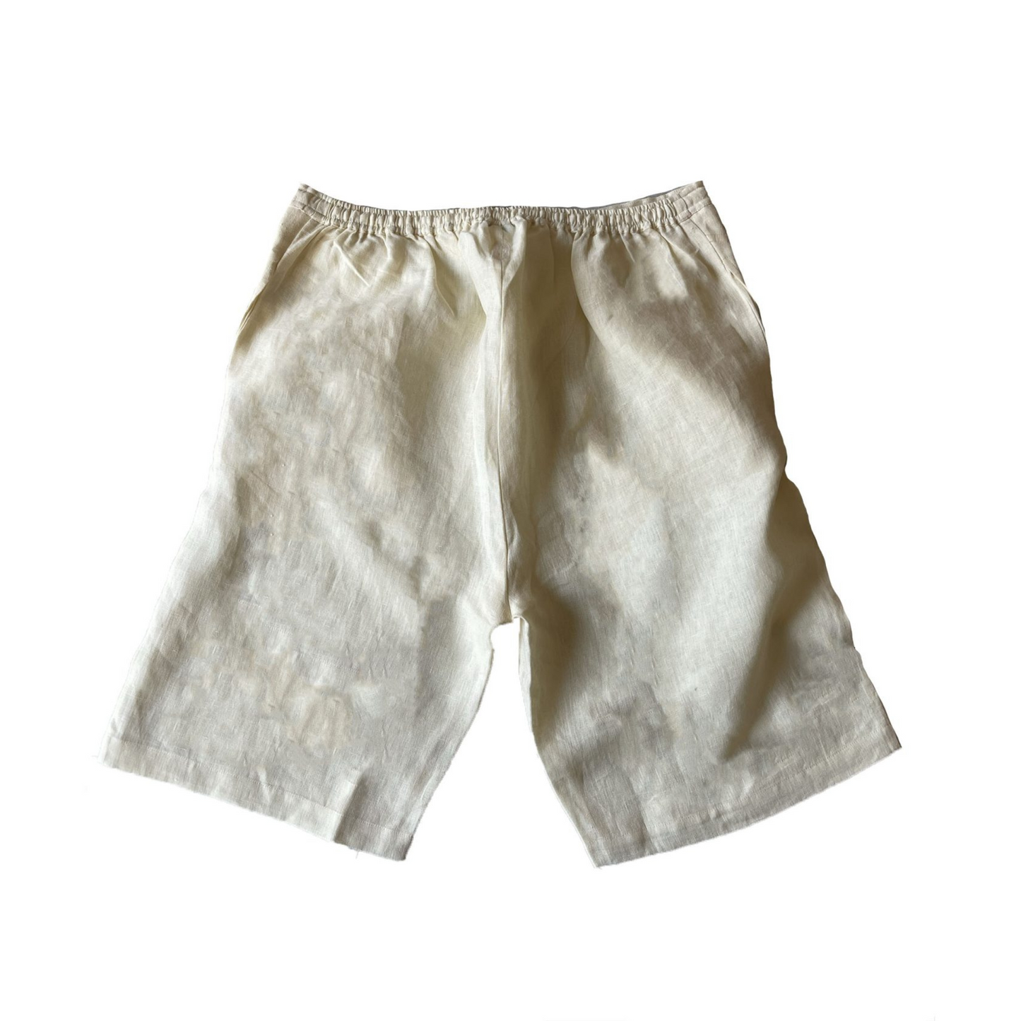 Off White LINEN RELAXED FIT SHORTS