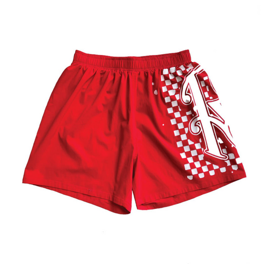 REALSELF RED NYLON SHORT