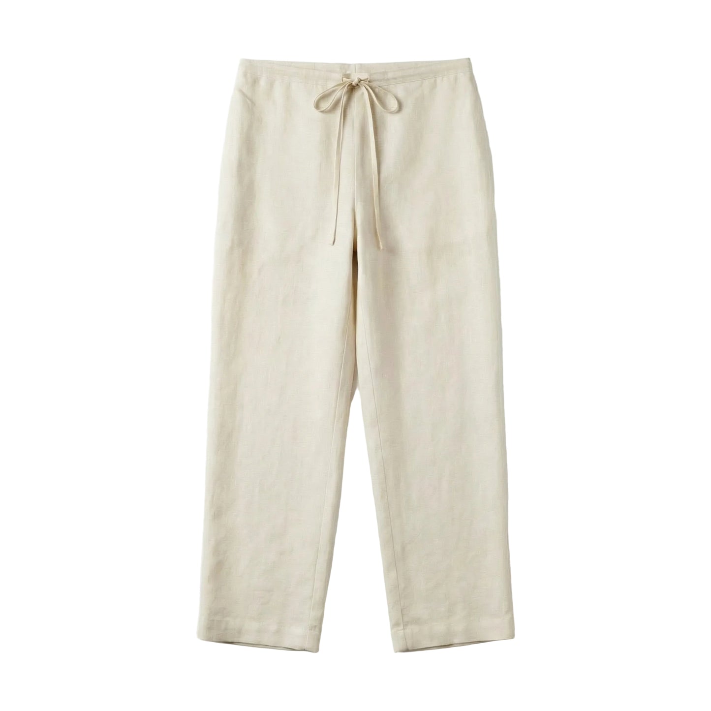 LINEN RELAXED FIT PANTS WHITE