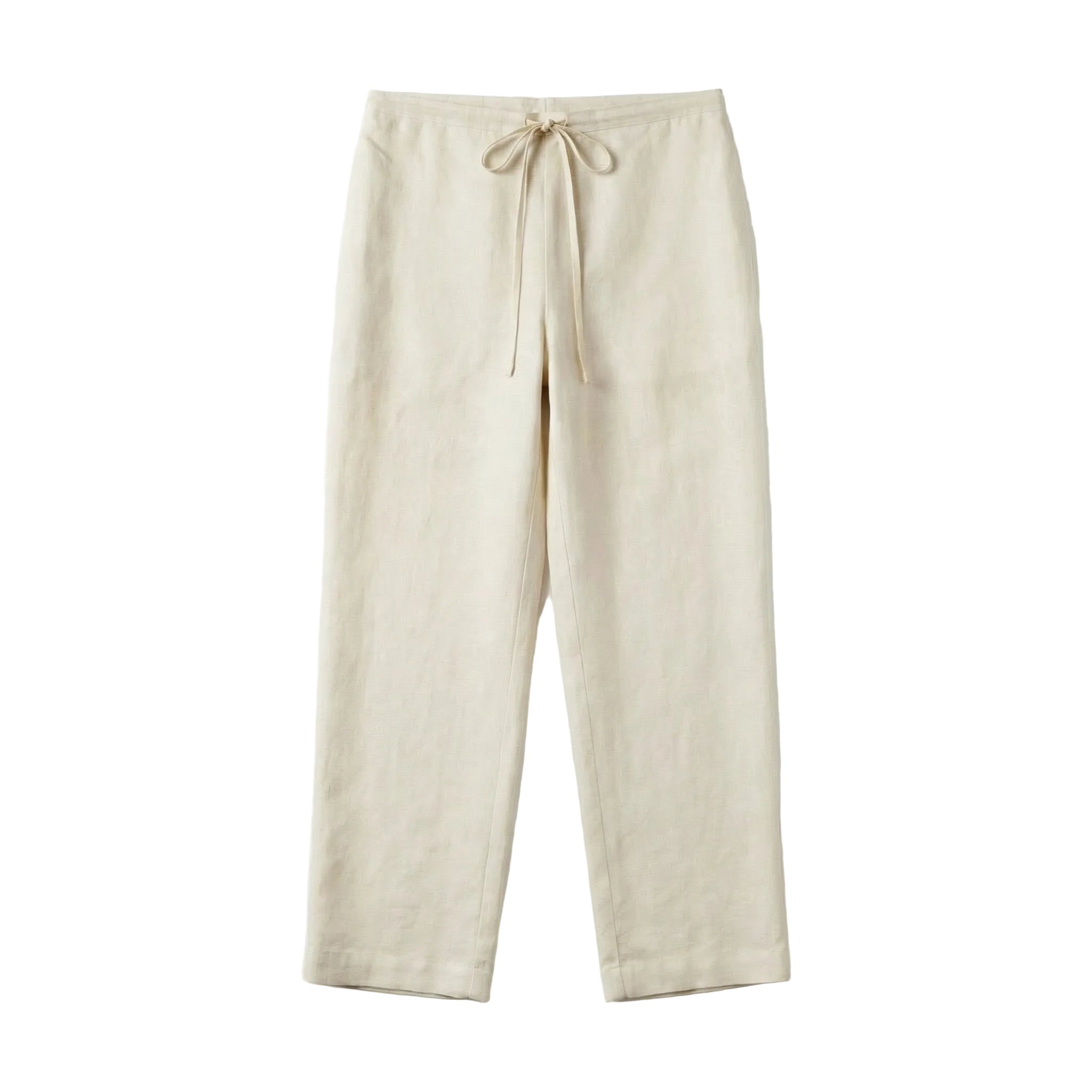 LINEN RELAXED FIT PANTS WHITE