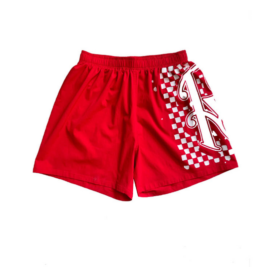 REALSELF RED NYLON SHORT