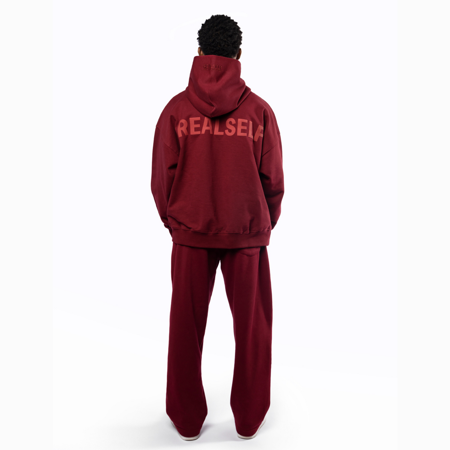 PRINTED HOODIE IN MAROON UNISEX