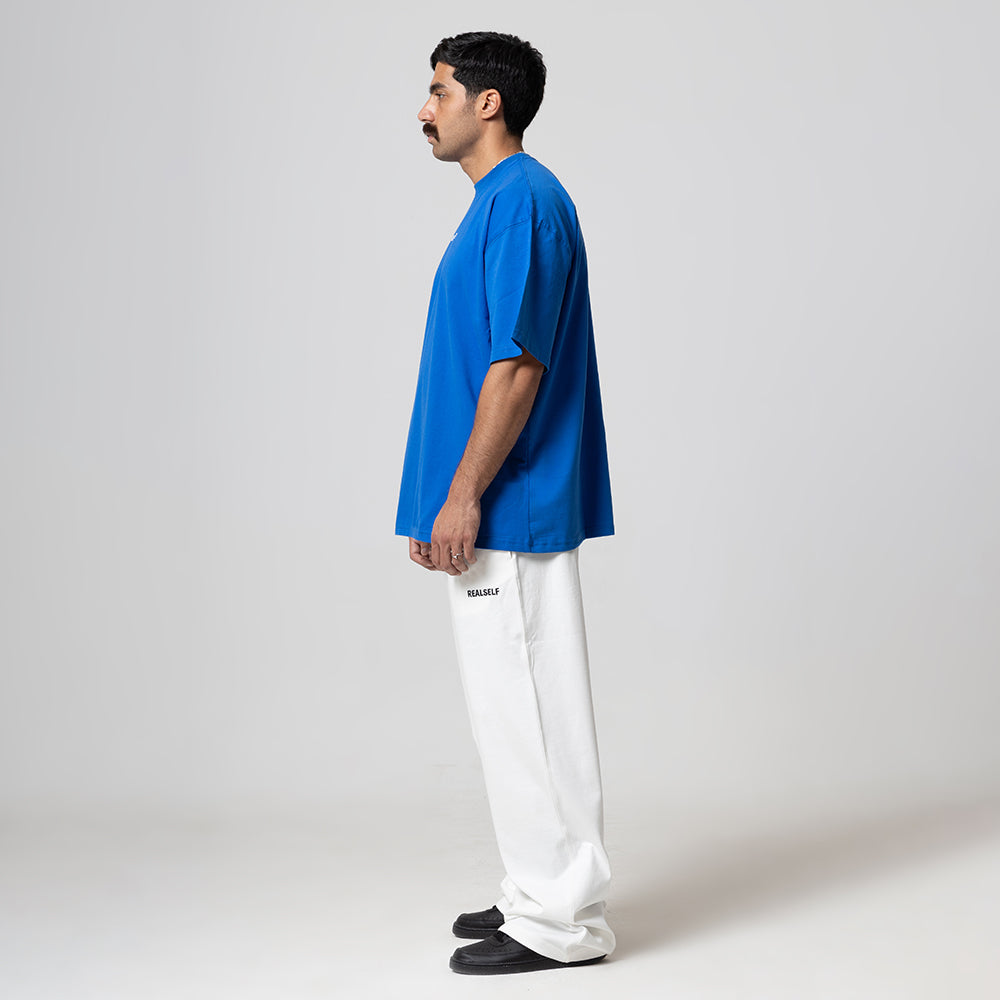 REALSELF EMBROIDERY LOGO WIDE LEG JOGGING PANTS
