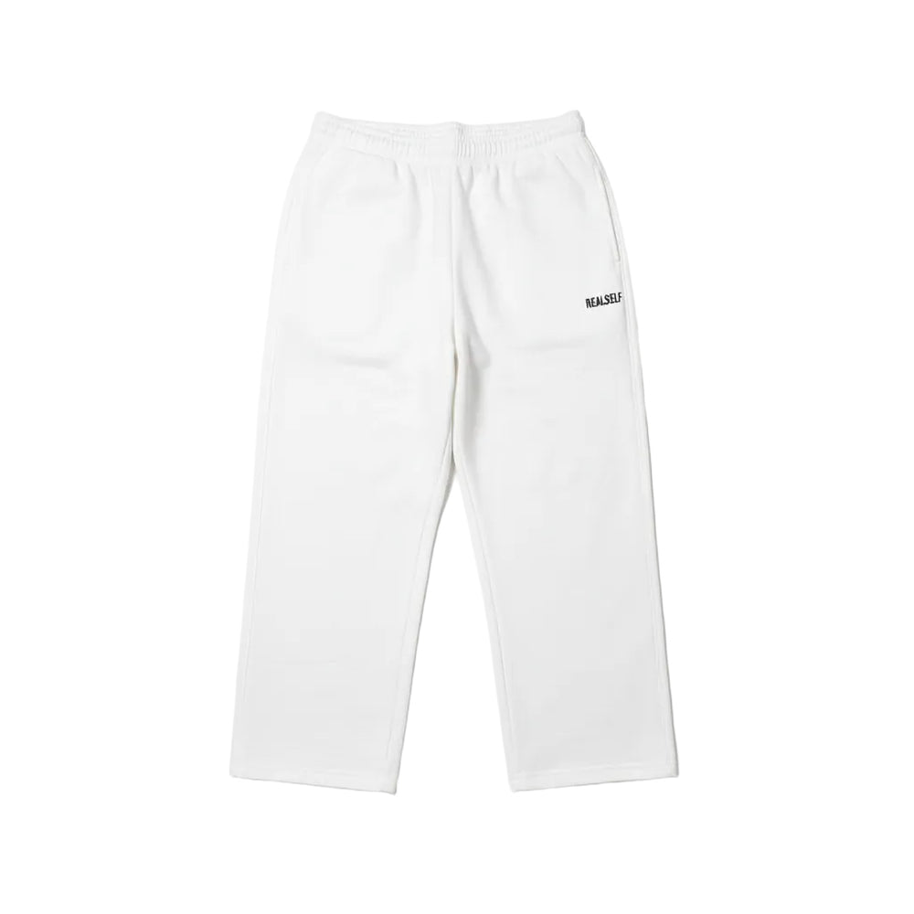 REALSELF EMBROIDERY LOGO WIDE LEG JOGGING PANTS