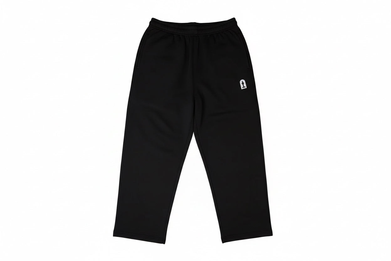 Classic Black Terry Cotton Sweatpants