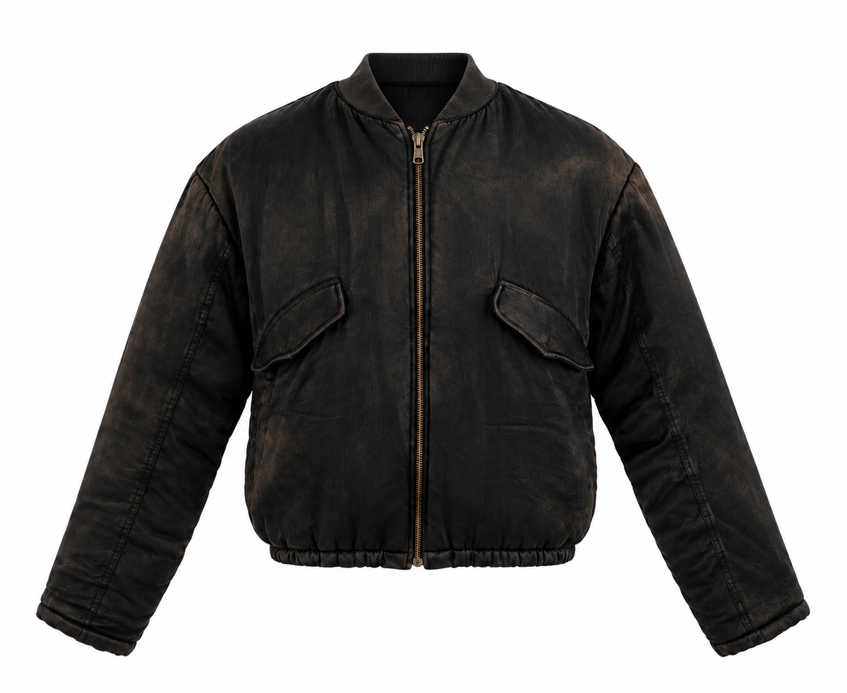 Reversible Vintage-Wash Bomber Jacket