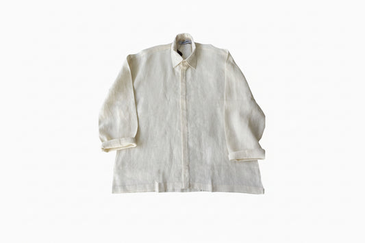 LINEN LONG WHITE SLEEVE SHIRT